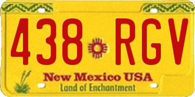 NM license plate 438RGV