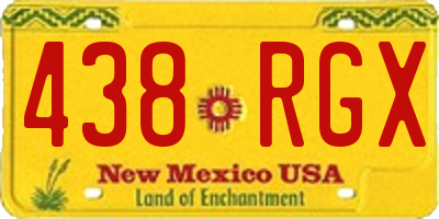 NM license plate 438RGX