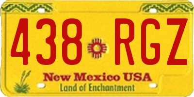 NM license plate 438RGZ