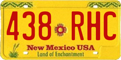NM license plate 438RHC