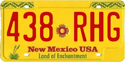 NM license plate 438RHG