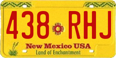 NM license plate 438RHJ