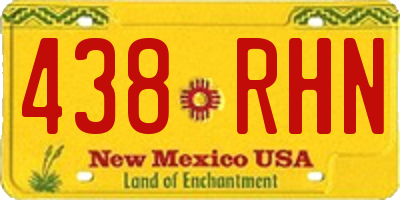 NM license plate 438RHN