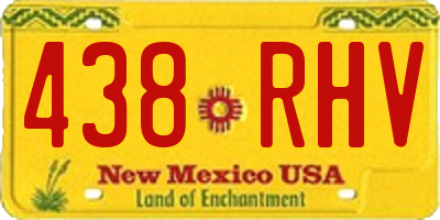 NM license plate 438RHV