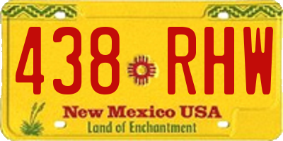NM license plate 438RHW