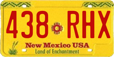 NM license plate 438RHX