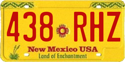 NM license plate 438RHZ