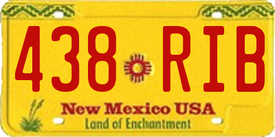 NM license plate 438RIB