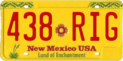 NM license plate 438RIG
