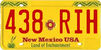 NM license plate 438RIH
