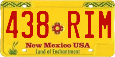 NM license plate 438RIM