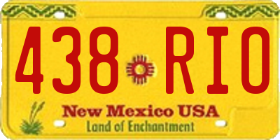 NM license plate 438RIO