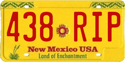 NM license plate 438RIP