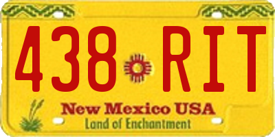 NM license plate 438RIT