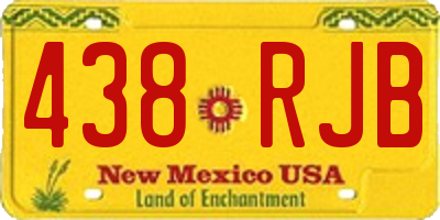 NM license plate 438RJB