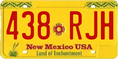 NM license plate 438RJH
