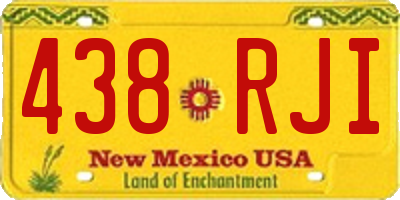 NM license plate 438RJI