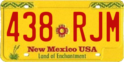 NM license plate 438RJM