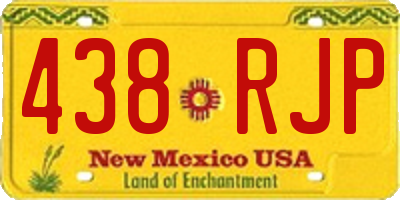 NM license plate 438RJP