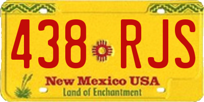 NM license plate 438RJS