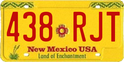 NM license plate 438RJT