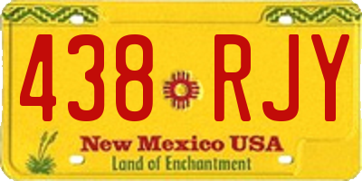 NM license plate 438RJY