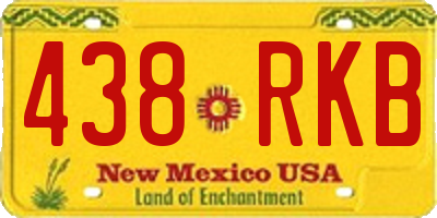 NM license plate 438RKB