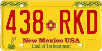 NM license plate 438RKD