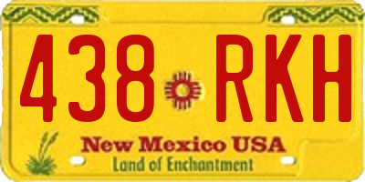 NM license plate 438RKH