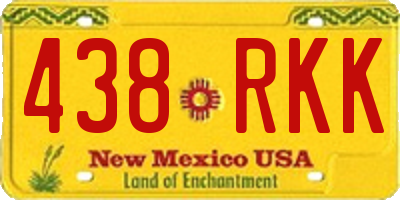 NM license plate 438RKK