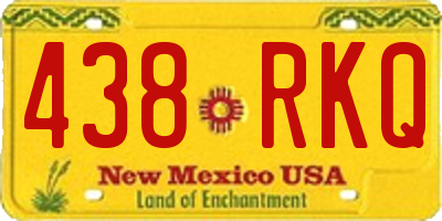 NM license plate 438RKQ