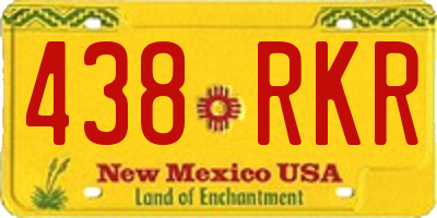 NM license plate 438RKR