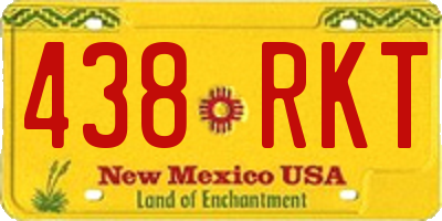 NM license plate 438RKT