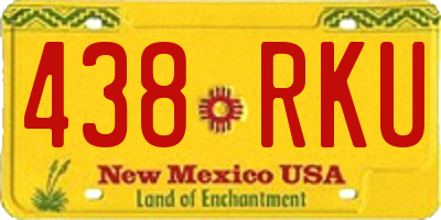 NM license plate 438RKU