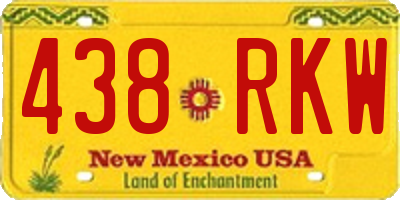 NM license plate 438RKW