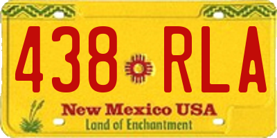 NM license plate 438RLA