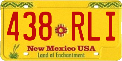 NM license plate 438RLI