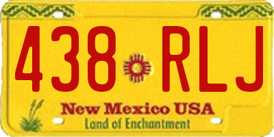 NM license plate 438RLJ