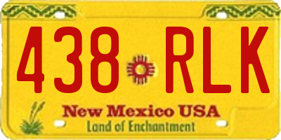 NM license plate 438RLK