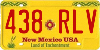 NM license plate 438RLV