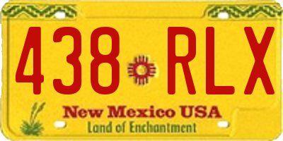 NM license plate 438RLX