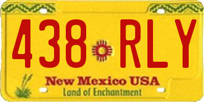 NM license plate 438RLY