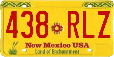 NM license plate 438RLZ