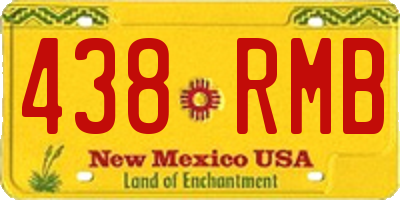 NM license plate 438RMB