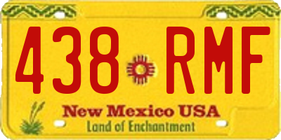 NM license plate 438RMF