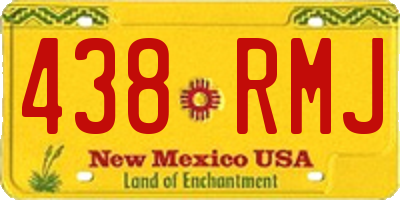 NM license plate 438RMJ