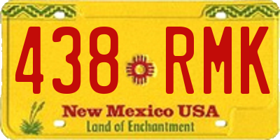 NM license plate 438RMK