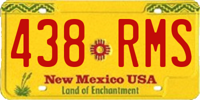 NM license plate 438RMS