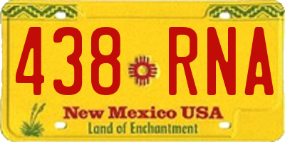 NM license plate 438RNA