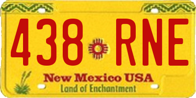 NM license plate 438RNE